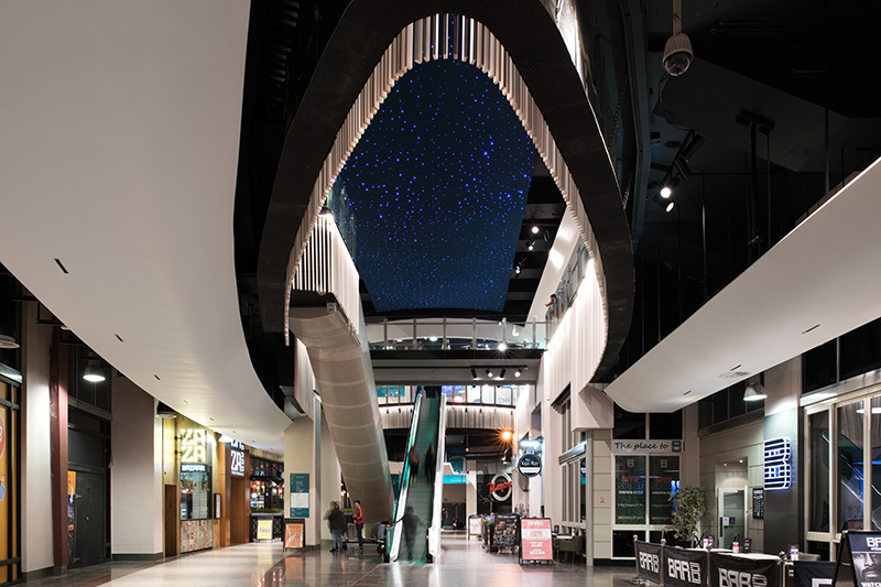 fibre optic star cloth shopping mall bespoke fibre optic star cloth